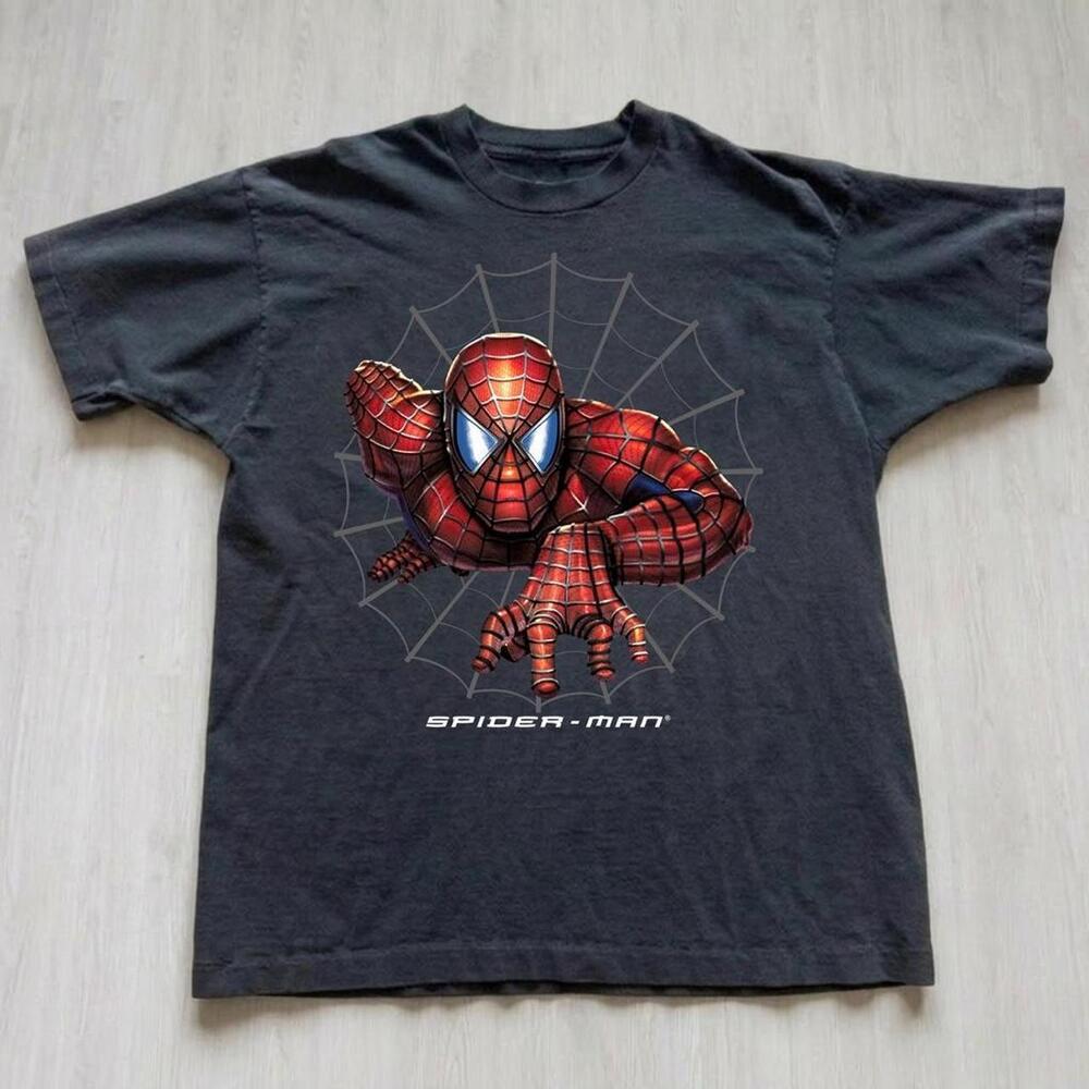 Spiderman Black Cotton T-Shirt